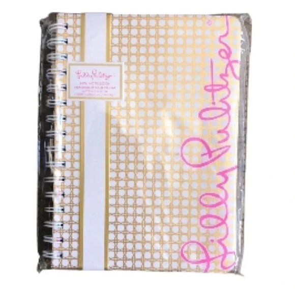 Lilly Pulitzer Other - Lilly Pulitzer mini notebook Gold Caning New in Package